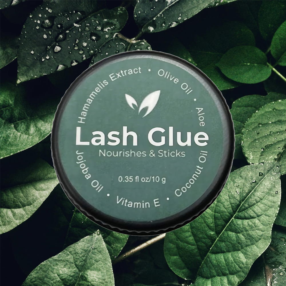 Lash Lift Glue by Elevy displayed on a green background